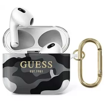 Guess GUA3UCAMG AirPods 3 Cover Black Camouflage Camo Collection