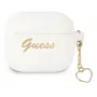 Guess GUA3LSCHSH AirPods 3 Dangtelis Baltas Silikoninis Širdelės Charm Kolekcija