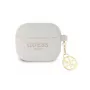 Guess GUA3LSC4EG Silikoninis dangtelis su pakabuku, skirtas AirPods 3 (pilka) - 4G kolekcija
