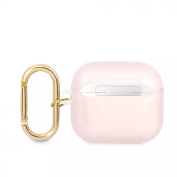 Guess GUA3HHTSP Strap Collection Silikoninis Dėklas, skirtas AirPods 3 - Rožinis