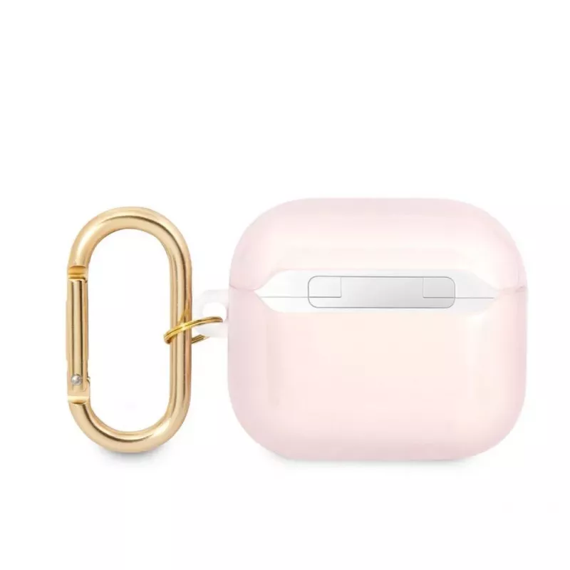 Guess GUA3HHTSP Strap Collection Silikoninis Dėklas, skirtas AirPods 3 - Rožinis