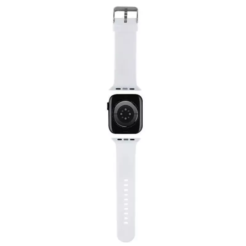 Karl Lagerfeld 3D Rubber Choupette Head Strap, skirta Apple Watch 38/40/41mm, balta