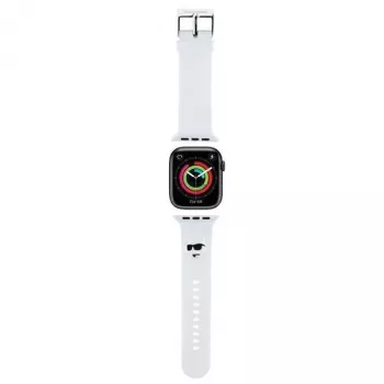 Karl Lagerfeld 3D Rubber Choupette Head Strap, skirta Apple Watch 38/40/41mm, balta