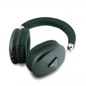 Guess Over-Ear Bluetooth 5.3 ausinės su 4G trikampio logotipu, chaki spalvos