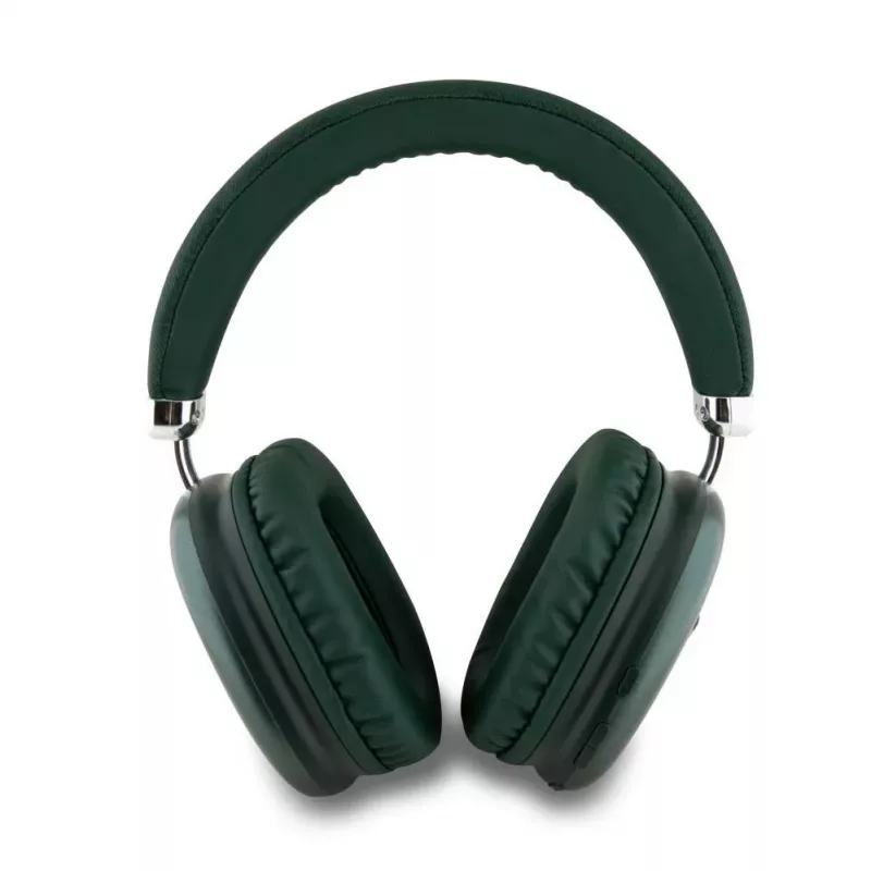 Guess Over-Ear Bluetooth 5.3 ausinės su 4G trikampio logotipu, chaki spalvos
