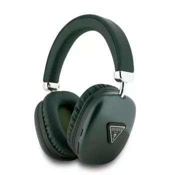 Guess Over-Ear Bluetooth 5.3 ausinės su 4G trikampio logotipu, chaki spalvos