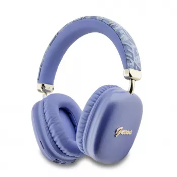Guess Gcube Metallic Script Logo On-Ear Bluetooth Headphones - Purple