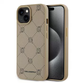 Karl Lagerfeld Karl Heads MagSafe Case for iPhone 15 6.1 inch - Beige