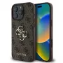Guess GUHCP16L4GMGBR iPhone 16 Pro 6.3 colio ruda kietas dėklas 4G Big Logo