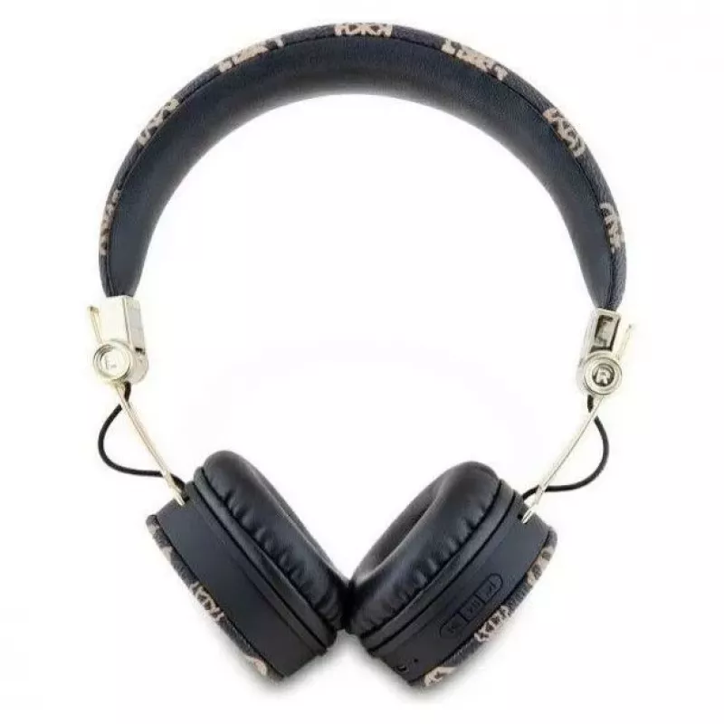 Guess Peony Script Round Shape Wireless Over-Ear Headphones su Bluetooth 5.3 ir ENC (Juoda)