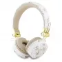Guess 4G Triangle Round Shape - Belaidės ausinės ant ausų su Bluetooth ir ENC (balta)