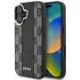 DKNY DKHMP16SPCPVSLK iPhone 16/16.1 kietas dėklas languotu raštu MagSafe juodas