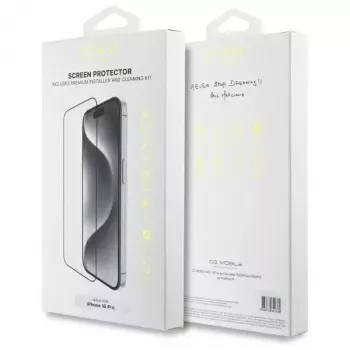 Guess GUTGP16LBOKGCIT iPhone 16 Pro 6.3 colio ekrano apsauga 2.5D grūdintas stiklas skaidrus