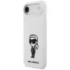 KARL LAGERFELD Silicone Case Karl Sketch & Logo MagSafe, skirtas iPhone 13 Pro Max, baltas
