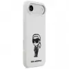 KARL LAGERFELD Silicone Case Karl Sketch & Logo MagSafe, skirtas iPhone 13 Pro Max, baltas