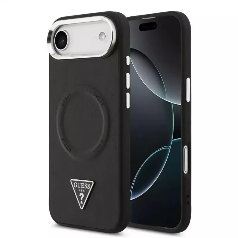 Guess Triangle Logo MagSafe dėklas, skirtas iPhone Air - juodas