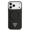 Guess Triangle Logo MagSafe dėklas, skirtas iPhone 17 Pro Max (juodas)