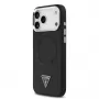 Guess Triangle Logo MagSafe dėklas, skirtas iPhone 17 Pro Max (juodas)