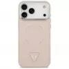 Guess Triangle Logo MagSafe dėklas, skirtas iPhone 17 Pro (rožinis)
