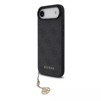 Guess 4G Charms Collection MagSafe Dėklas, skirtas iPhone 14 Pro – Juodas