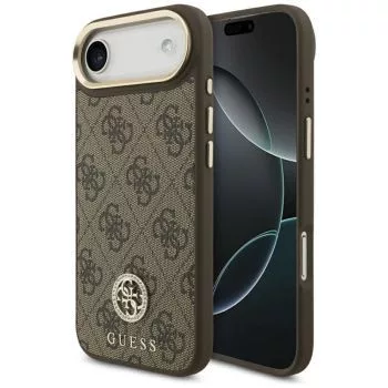 Guess 4G Strass Logo MagSafe dėklas, skirtas iPhone Air (rudas)