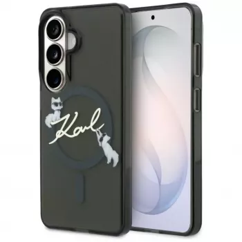 Karl Lagerfeld IML KC Script MagSafe dėklas, skirtas Samsung Galaxy S24 Ultra, juodas