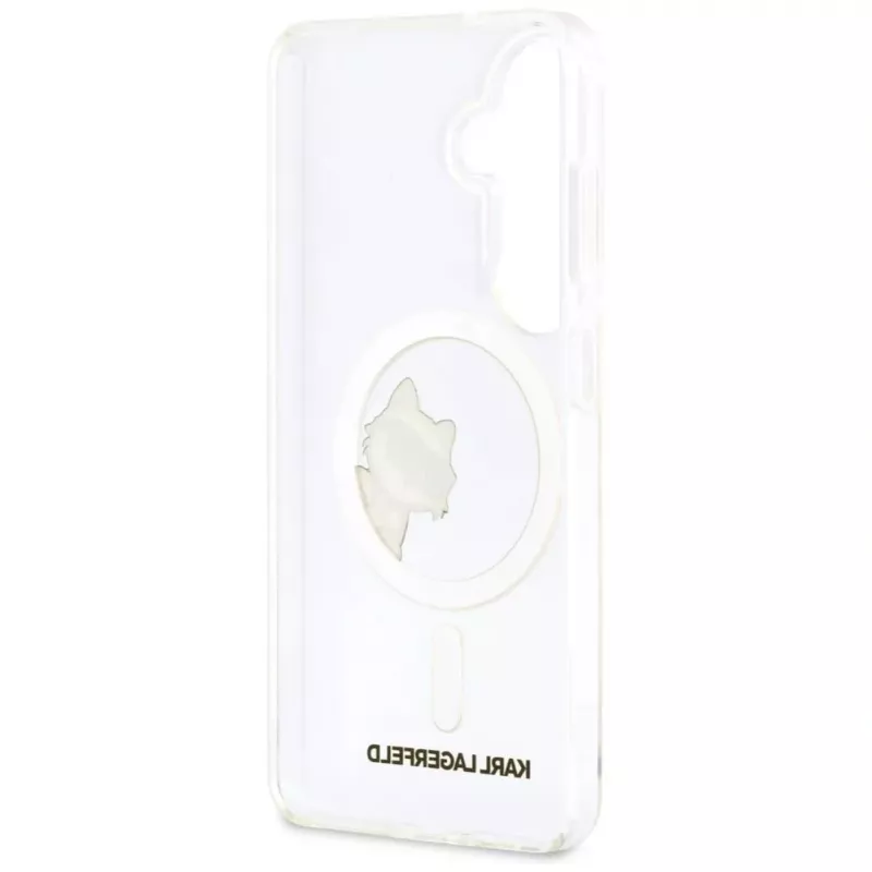 KARL LAGERFELD IML Peekaboo Choupette MagSafe dėklas, skirtas Samsung Galaxy S26, permatomas