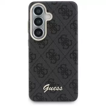 Guess 4G Script MagSafe dėklas, skirtas Samsung Galaxy S26, juodas