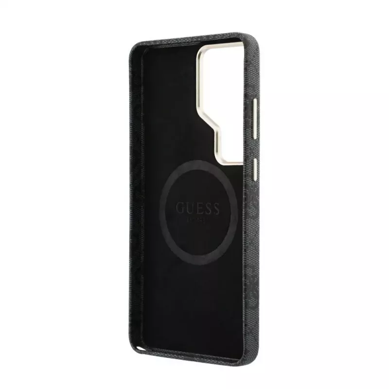 Guess 4G Script MagSafe dėklas, skirtas Samsung Galaxy S26 Ultra (juodas)