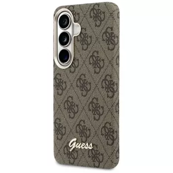 Guess 4G Script MagSafe dėklas, skirtas Samsung Galaxy S26 (rudas)