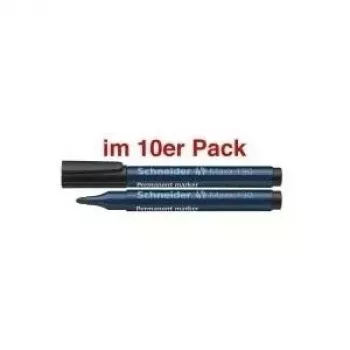 Schneider Maxx 130 Permanent Marker Black 1.0 - 3.0 mm, Pack of 10