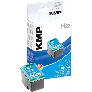 KMP H27 suderinama rašalo kasetė, trijų spalvų (žydra, purpurinė, geltona), 14 ml - HP 344 alternatyva