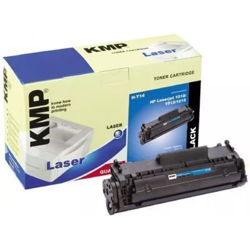 KMP LaserPrint Black Compatible Toner Cartridge (Alternatyva HP Q2612A), skirta HP LaserJet 1010, 1012, 1015, 1018, 1020, 1022, 3015, 3020, 3030, 3050, 3052, 3055