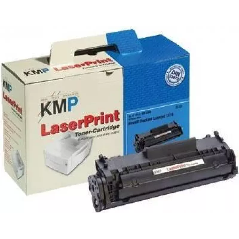 KMP LaserPrint Black Compatible Toner Cartridge (Alternatyva HP Q2612A), skirta HP LaserJet 1010, 1012, 1015, 1018, 1020, 1022, 3015, 3020, 3030, 3050, 3052, 3055