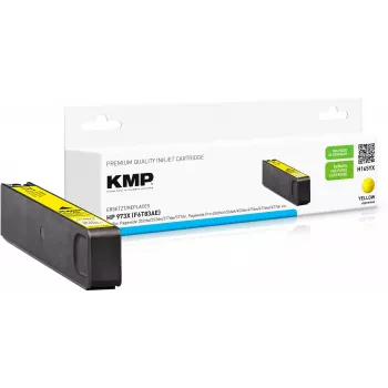 KMP H165YX Suderinama pigmentinė geltona kasetė, didelės išeigos XL, skirta HP PageWide Pro 450 serijai