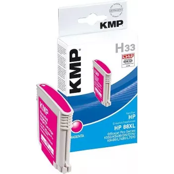 KMP H33 - 17 ml - Magenta - Suderinama - Rašalo kasetė (Alternatyva HP 88) - skirta HP Officejet Pro K550