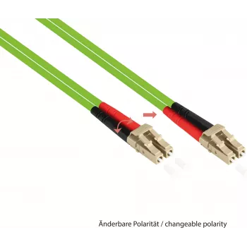 GoodConnections Alcasa LW-810LS5 Fiber Optic Patch Cable 10 m OM5 LSZH LC-SC Green