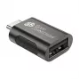 GoodConnections USB 3.2 Gen 1 / USB 3.0 Adapter USB-C Kištukas į USB-A Lizdą, Cinkuoto Metalo Korpusas, Antracitas, 3 vnt. Pakuotė