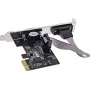 Longshine LCS-6321M PCI Express x1 2 prievadų RS232 nuoseklioji I/O plokštė su žemo profilio laikikliu