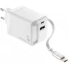 TROIKA POWER PULL 35 Automobilinis įkroviklis 35W USB-C PD & USB-A QC 3.0 Baltas (CHA35/WH)