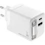 TROIKA POWER PULL 35 Automobilinis įkroviklis 35W USB-C PD & USB-A QC 3.0 Baltas (CHA35/WH)