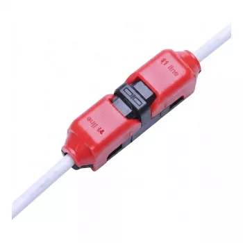 SYNERGY21 LED FLEX Strip Easy Connect I-Shape Connector for 1 Line Red