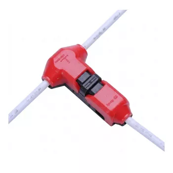 Synergy 21 LED FLEX Strip Easy Connect T-Shape Connector for 1 Line Red