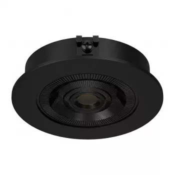 SYNERGY21 Helios LED įleidžiamas lubinis prožektorius juodas apvalus šiltai baltas 5W 400lm