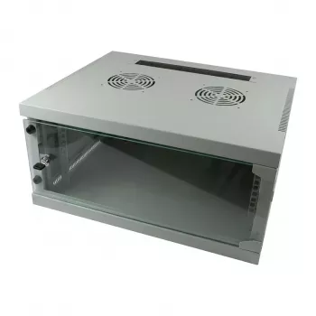 ALLNET 19 colių sieninis korpusas 9U W541/D595mm 1-dalis šviesiai pilka SMQ serija