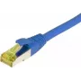 SYNERGY21 Patch Cable RJ45, CAT6A 500MHz, 15m, Blue, S/FTP, TPE/LSZH (Ultraflex), AWG26, with Cat.7 Raw Cable