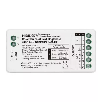 Miboxer Synergy 21 LED valdiklis 3in1 Single+CCT Dual White DC12/24V 2.4G (SR2-2)