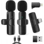 RealPower HS-1 belaidė mikrofonų sistema - 2 dinaminiai rankiniai mikrofonai ir 1 UHF imtuvas (863-865 MHz) - 30 m veikimo atstumas - USB-C įkraunamas imtuvas - 495513