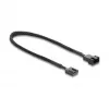 Delock Fan Extension Cable PWM Male to Female 4 Pin with Braided Sleeving 30 cm Black