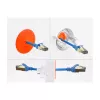 Delock Silicone Cable Feed-through Round Ø 65 mm Wall Mount / Table Mount White / Orange